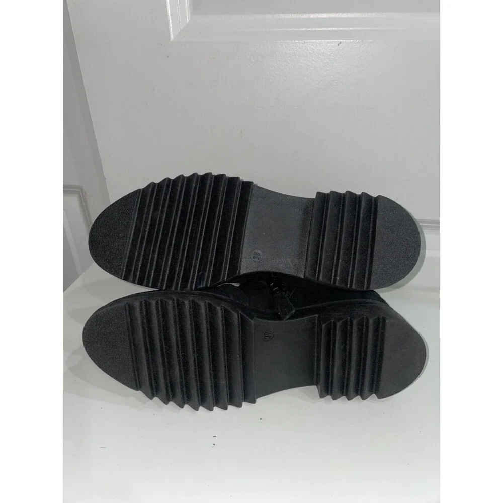 Miz Mooz Fanley Womens Black Suede Ankle Boots size 38/US 7.5 NWOT